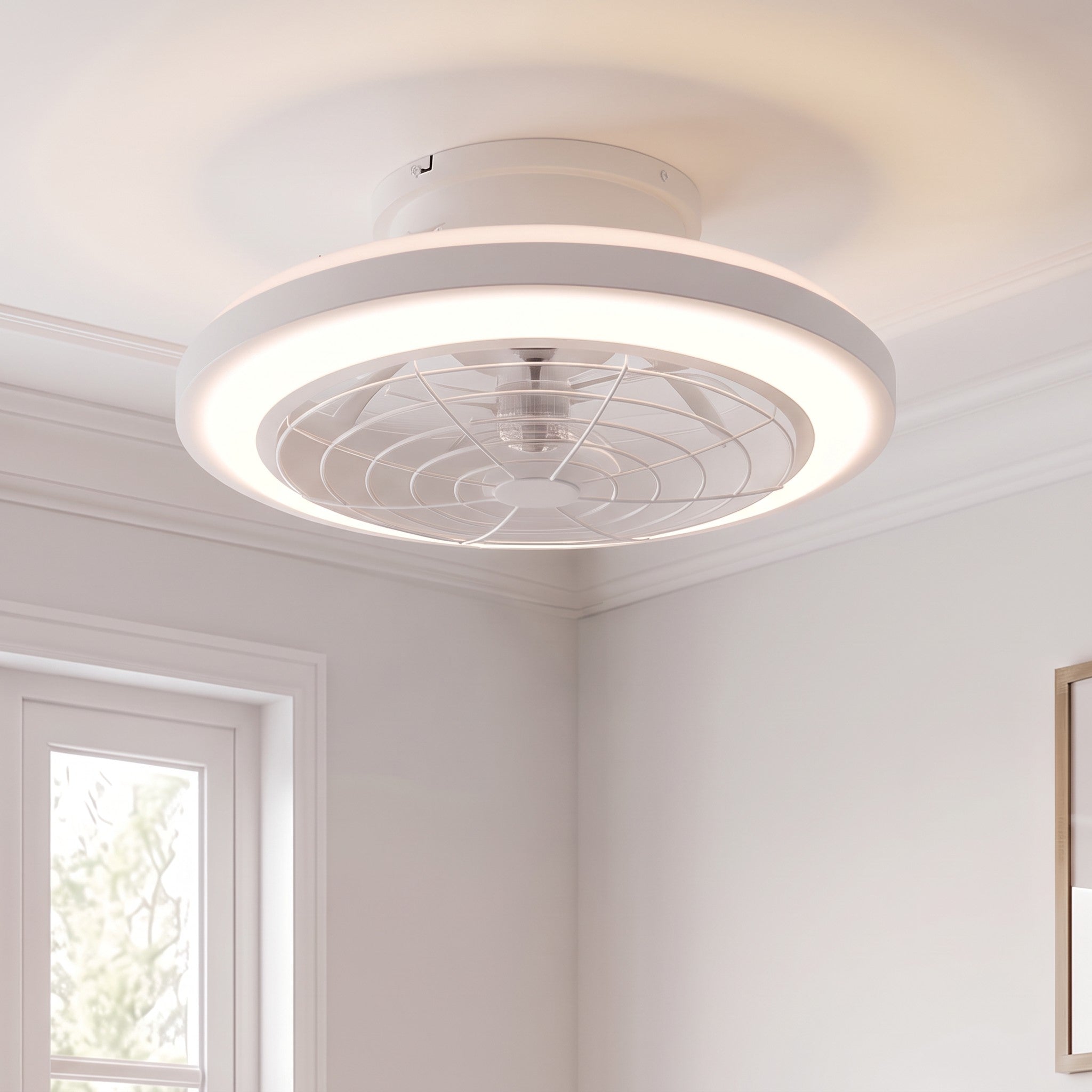 Hogas Quiet Ceiling Fan 50cm (20") with LED Light