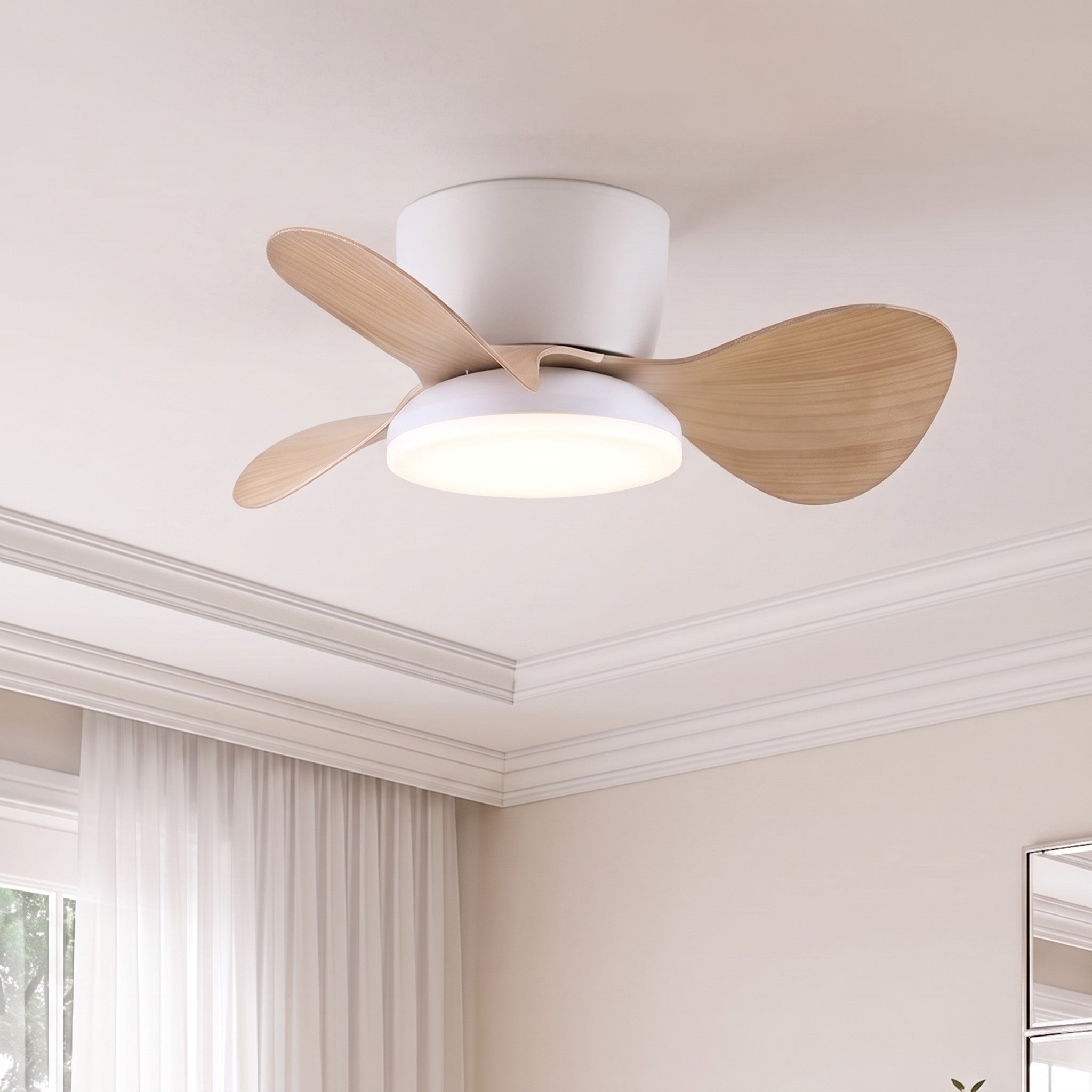 Almaga Quiet Ceiling Fan 61 cm (24”) with LED Light