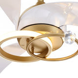 Aurea Vintage Gold Quiet Ceiling Fan 132cm (52") with LED Light