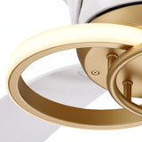 Aurea Vintage Gold Quiet Ceiling Fan 132cm (52") with LED Light