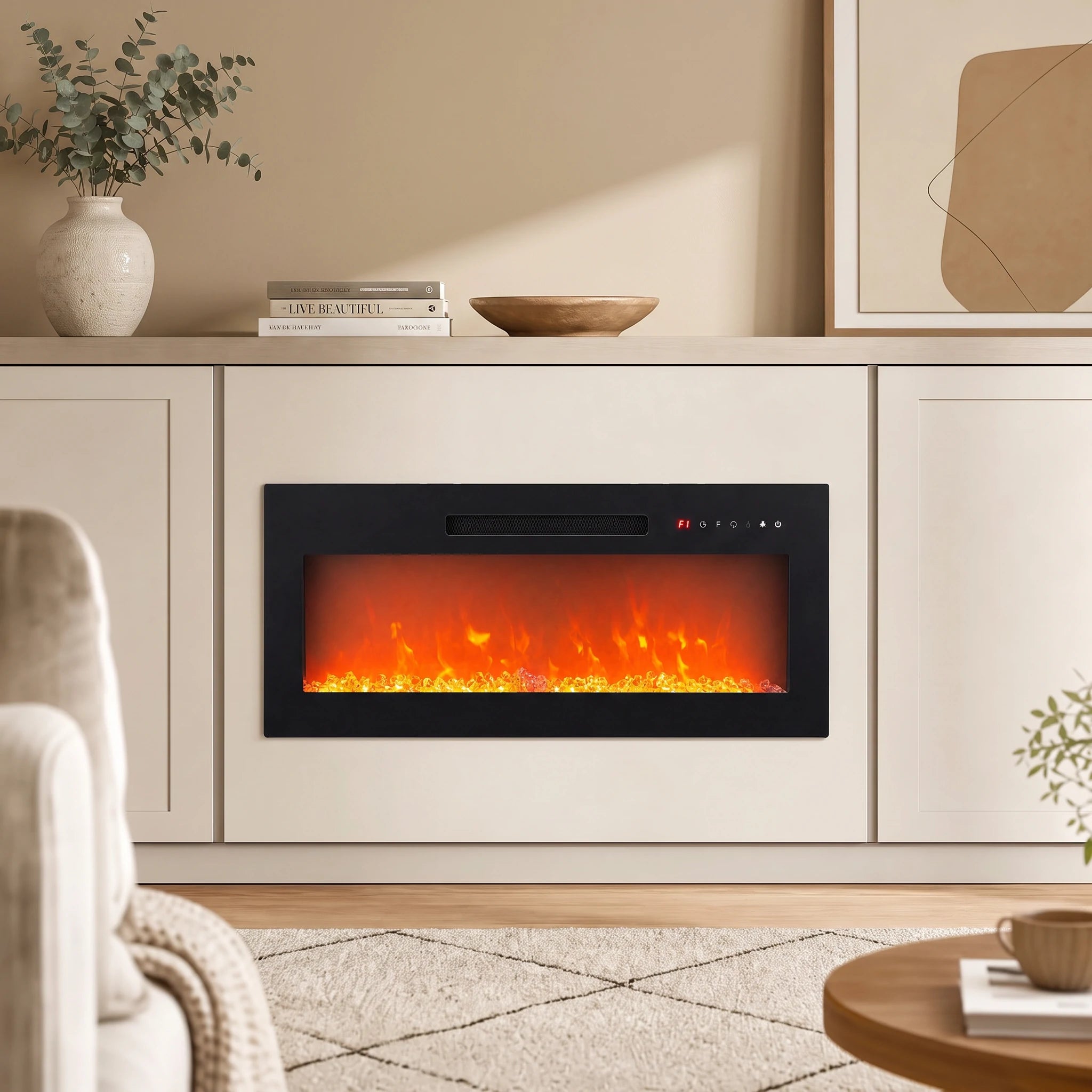 Camber 72" / 183cm TV Stand With 36'' / 91cm Electric Fireplace