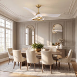 Aurea Vintage Gold Quiet Ceiling Fan 132cm (52") with LED Light