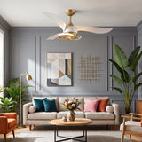 Aurea Vintage Gold Quiet Ceiling Fan 132cm (52") with LED Light