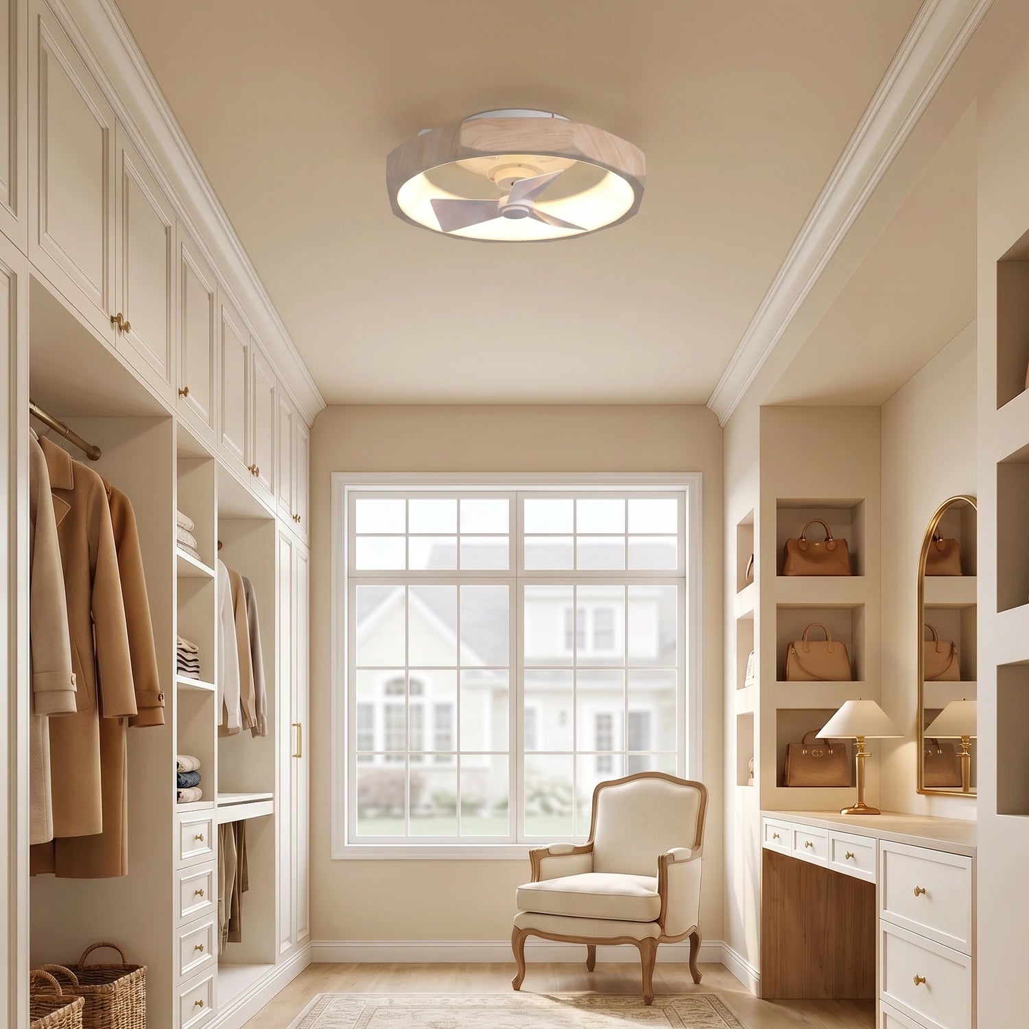 Mavio Quiet Ceiling Fan 48cm (19") with LED Light