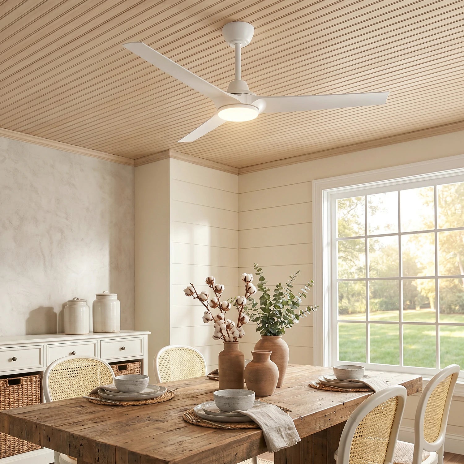 Taran Silent Ceiling Fan 132cm (52") with LED Light