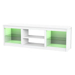 168cm/66" LED TV Stand Fits Up to 75" TVs with LED Shelf Lighting