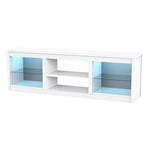 168cm/66" LED TV Stand Fits Up to 75" TVs with LED Shelf Lighting