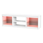 168cm/66" LED TV Stand Fits Up to 75" TVs with LED Shelf Lighting