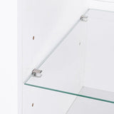 168cm Black LED TV Stand with Electric Fire Fits Up to 75" TVs with LED Shelf Lighting