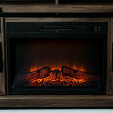 Brimley 173cm/68" Farmhouse Brown TV Stand with 23" Electric Fireplace Inset