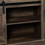 Brimley 173cm/68" Farmhouse Brown TV Stand with 23" Electric Fireplace Inset