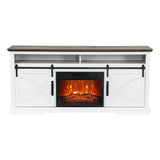 173cm/68" Farmhouse TV Stand with 23" Electric Fireplace Inset