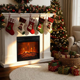 18" Modern Black Inset Electric Fireplace with Remote Control - Parrot Uncle UK