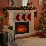 23" Black Electric Fireplace Inset with Remote Control - Parrot Uncle UK