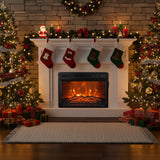 23" Black Electric Fireplace Inset with Remote Control - Parrot Uncle UK