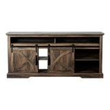 Brimley 173cm/68" Farmhouse Brown TV Stand with 23" Electric Fireplace Inset