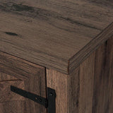 147cm Brown TV Stand with Closed Storage, Storage Cabinet with Adjustable Shelves, Fits Up to 65" TVs