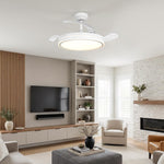 Serena Ultra-Quiet DC Motor Ceiling Fan Ø100 cm with 3 Retractable Blades and LED Light