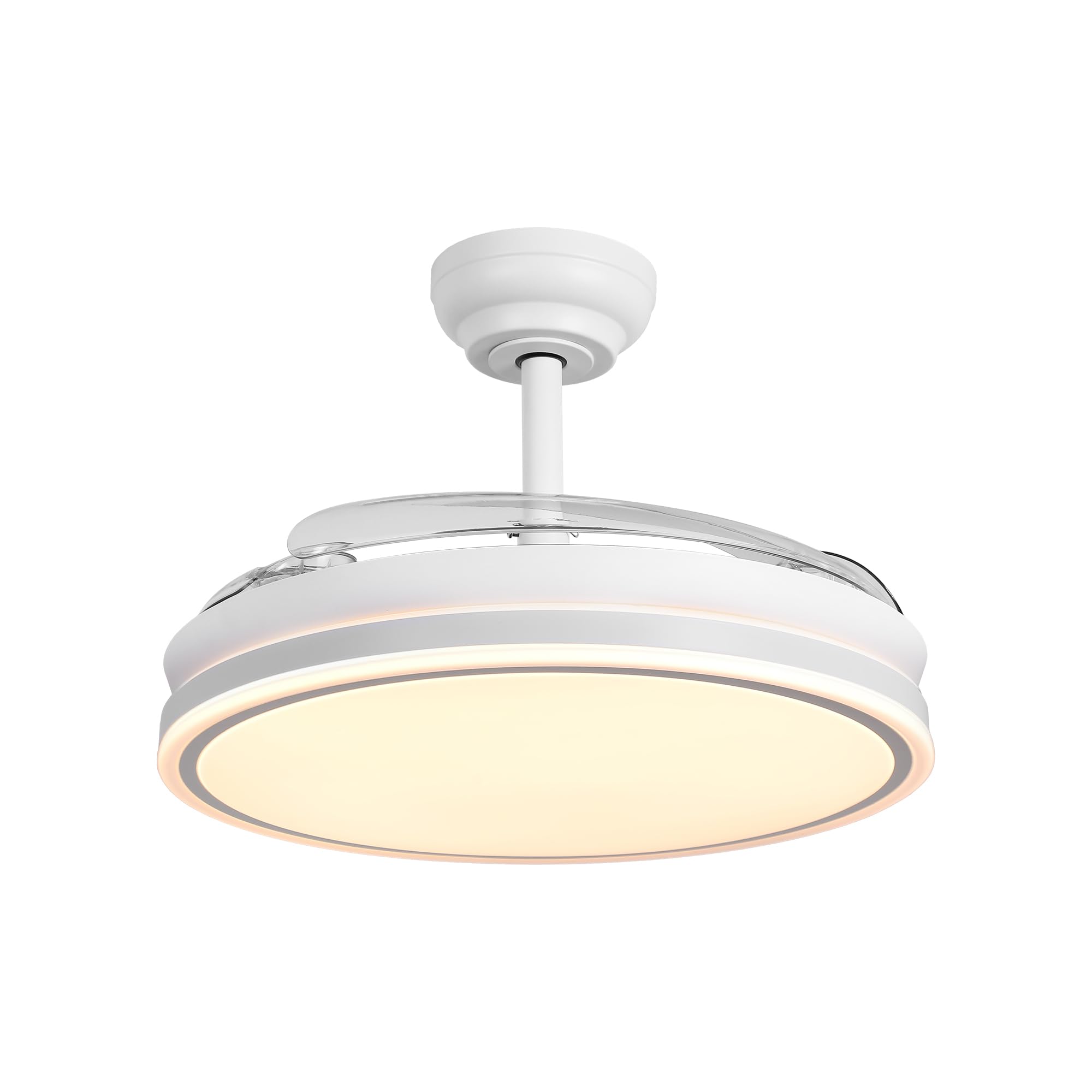Serena Ultra-Quiet DC Motor Ceiling Fan Ø100 cm with 3 Retractable Blades and LED Light