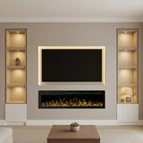 1880mm 74" EF74R Pro Wall Mounted Electric Fire with 13 Flame Colors Built-In Electric Fire with Remote Control 750/1500W