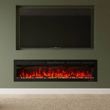 1880mm 74" EF74R Pro Wall Mounted Electric Fire with 13 Flame Colors Built-In Electric Fire with Remote Control 750/1500W