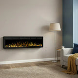1880mm 74" EF74R Pro Wall Mounted Electric Fire with 13 Flame Colors Built-In Electric Fire with Remote Control 750/1500W