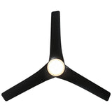 60" Wall Control 3 Blades Black Ceiling Fan with LED Lighting - Parrot Uncle UK