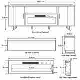 Camber 72" / 183cm TV Stand With 36'' /  91cm Electric Fireplace