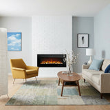 1067mm 42" EF42R Built-In Electric Fire with 13 Flame Colors Wall Mounted Electric Fire 750/1500W
