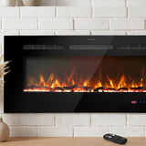 1270mm 50" EF50R Wall Mounted Electric Fire Built-In Electric Fire with 13 Flame Colors 750/1500W