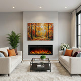 1067mm 42" EF42R Pro Built-In or Wall Mounted Electric Fire with 13 Flame Colors and Remote Control 750/1500W