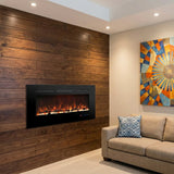 1270mm 50" EF50R Wall Mounted Electric Fire Built-In Electric Fire with 13 Flame Colors 750/1500W