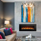 1270mm 50" EF50R Wall Mounted Electric Fire Built-In Electric Fire with 13 Flame Colors 750/1500W