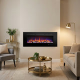 1270mm 50" EF50R Wall Mounted Electric Fire Built-In Electric Fire with 13 Flame Colors 750/1500W