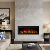 Modern Wall-Mount and Recessed Electric Fireplace, 13 Flame Colours, App & Remote Control