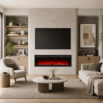 1524mm 60" EF60R Pro Hole in the Wall Electric Fire with 13 Flame Colors Inset Electric Fire with Remote Control 750/1500W
