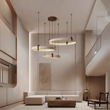Elegant Travertine Stone Pendant Lights, Ø 40cm, Natural Stone LED Ceiling Light