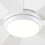 Ella Quiet Ceiling Fan White 106cm (42”) with 5 Blades and LED Light