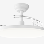 Ceiling Fan with with Retractable Blades and LED Light