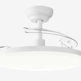 Ceiling Fan with with Retractable Blades and LED Light