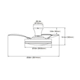 Aura Ultra-Quiet DC Motor Ceiling Fan 91cm (36") with Retractable Blades and LED Light