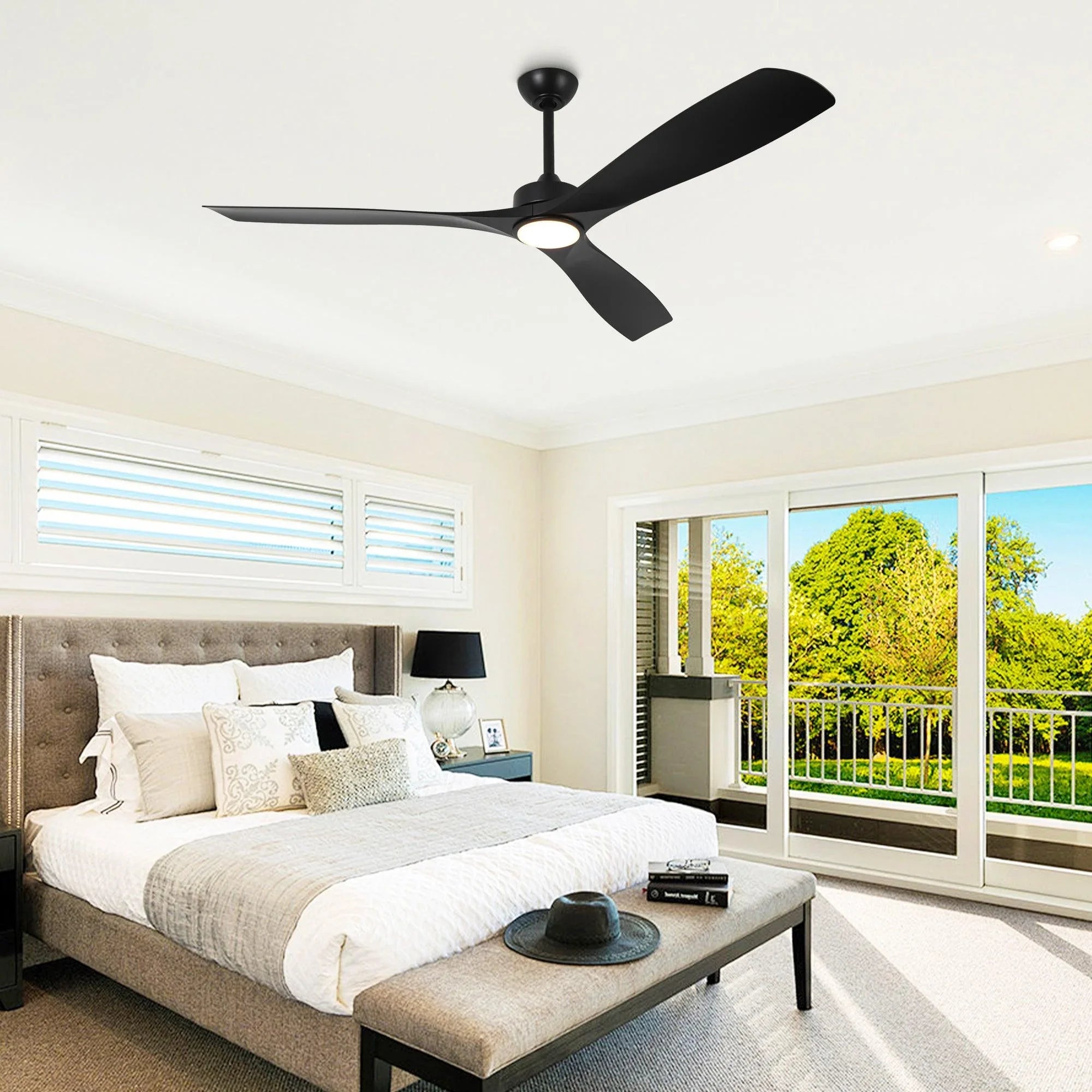 152cm (60") Alexi DC Motor Modern Downrod Ceiling Fan with LED Light