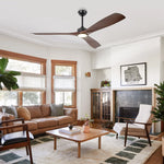 60 Inch Alexi DC Motor Modern Downrod Ceiling Fan with LED Light - Parrot Uncle UK