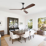 60 Inch Alexi DC Motor Modern Downrod Ceiling Fan with LED Light - Parrot Uncle UK