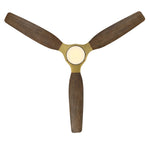 Louise Soft Brass Ceiling Fan Ø142 cm with 100% Solid Wood Blades