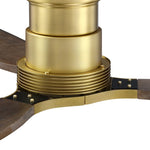 Louise Soft Brass Ceiling Fan Ø142 cm with 100% Solid Wood Blades