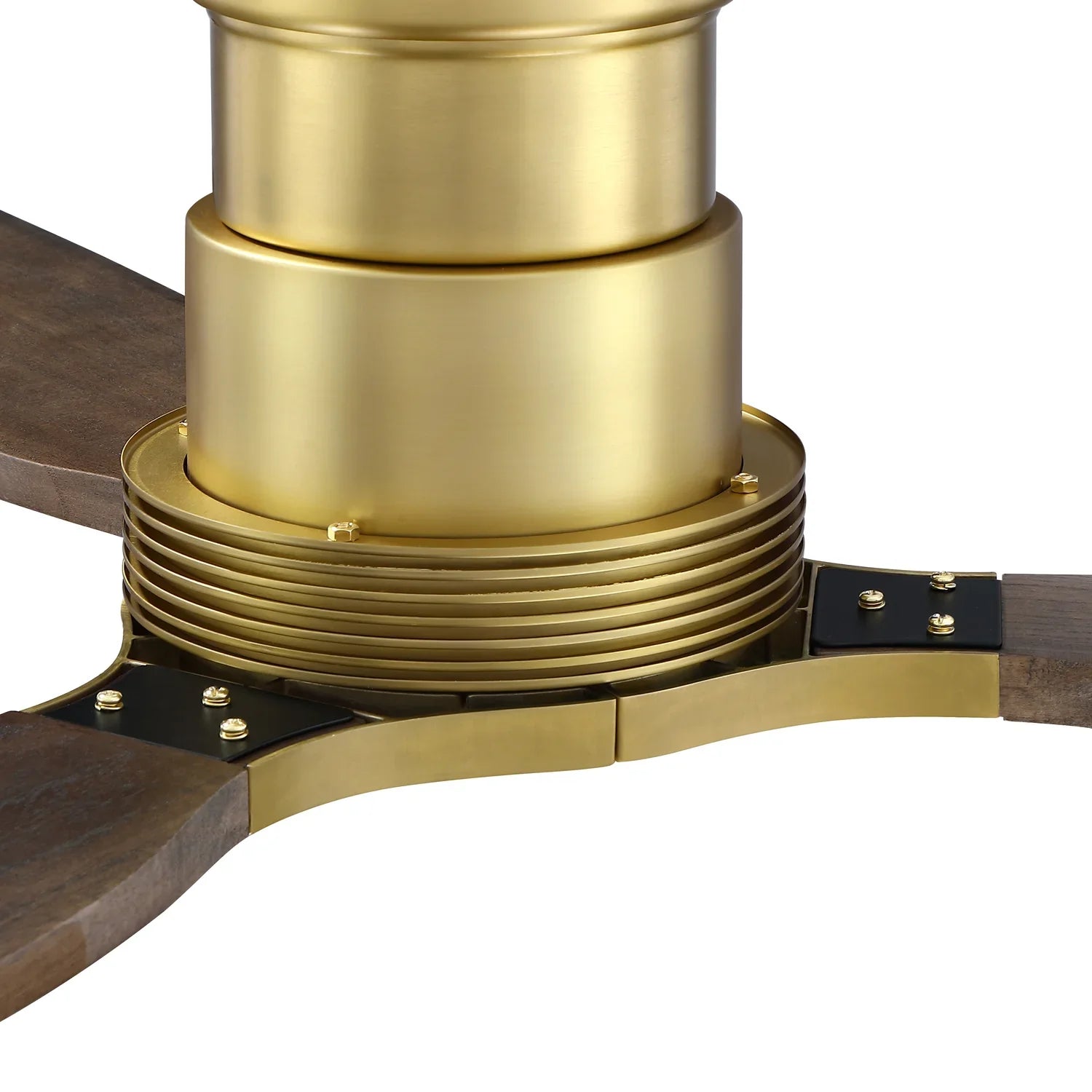 Louise Soft Brass Ceiling Fan Ø142 cm with 100% Solid Wood Blades