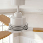 Louise White/Natural Wood Ceiling Fan Ø142 cm with 100% Solid Wood Blades