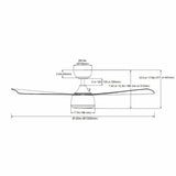 Kala Silent Ceiling Fan 132cm (52") with LED Light