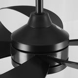 MAXI Black Ceiling Fan 132 cm (52”) Silent with LED Light DC 40W